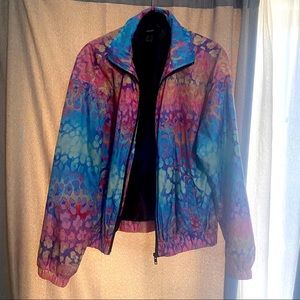 Forever 21 Tie Dye Cheetah Bomber Jacket